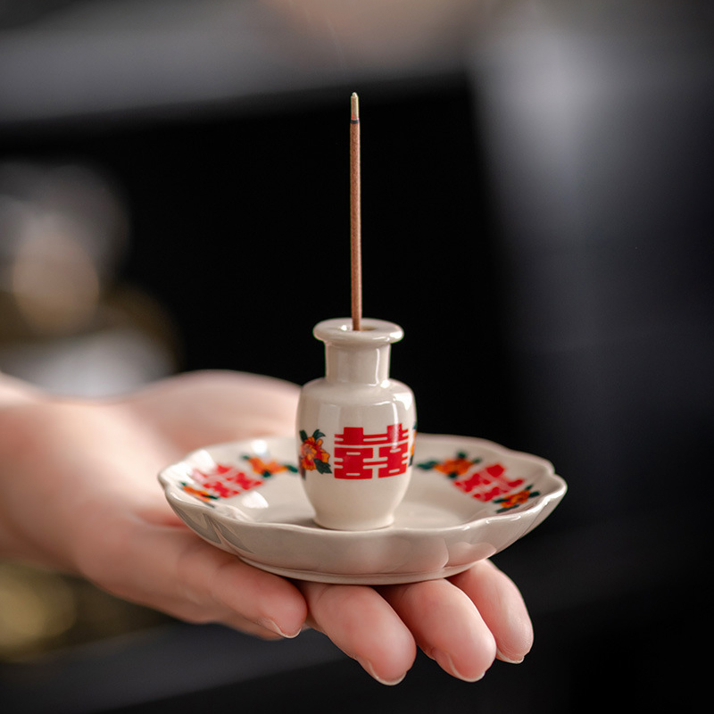 Candle Fragrance Supplies - 2 in 1 중국식 향꽂이 세라믹