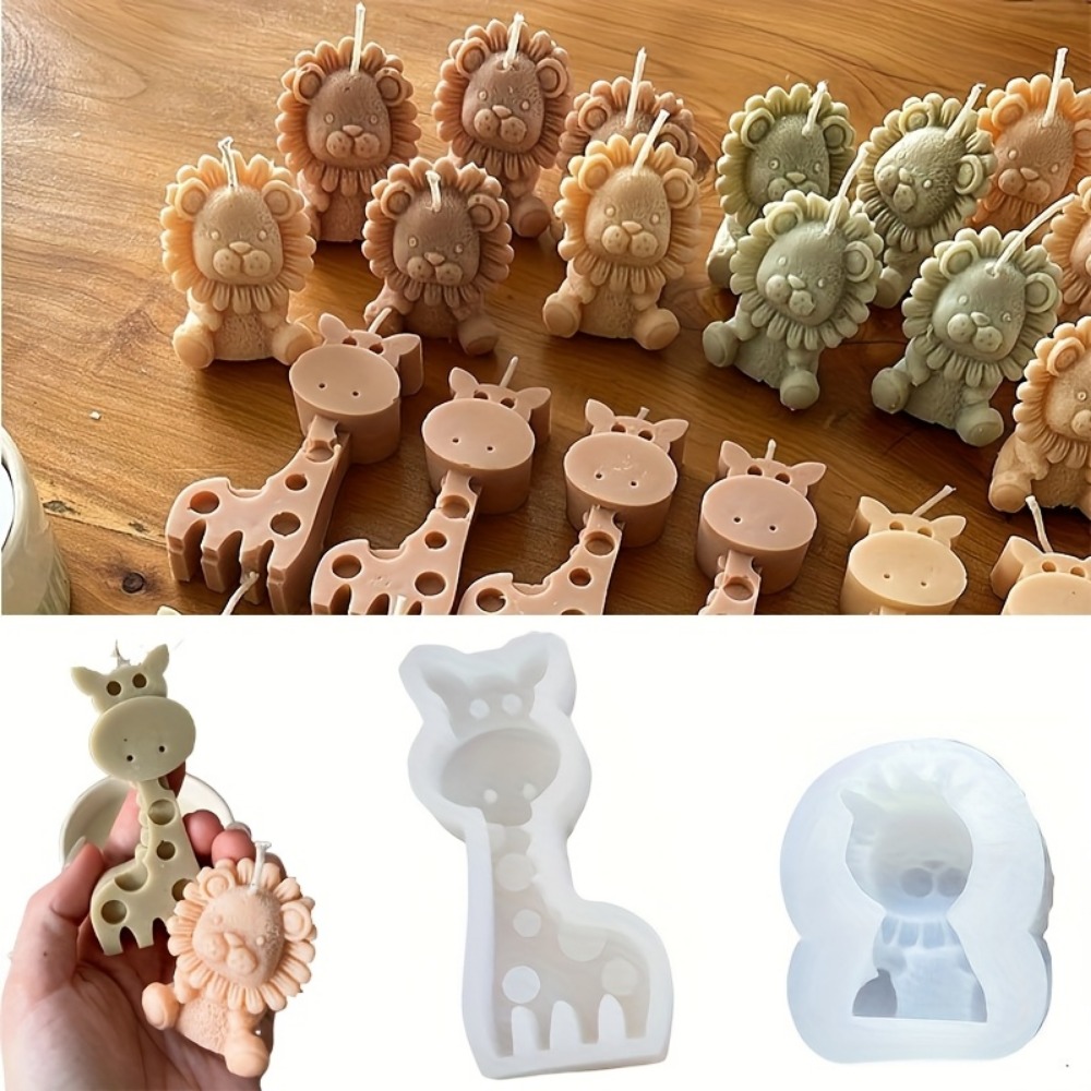 Candle Fragrance Supplies - 사자와 기린 실리콘 몰드 DIY 수제