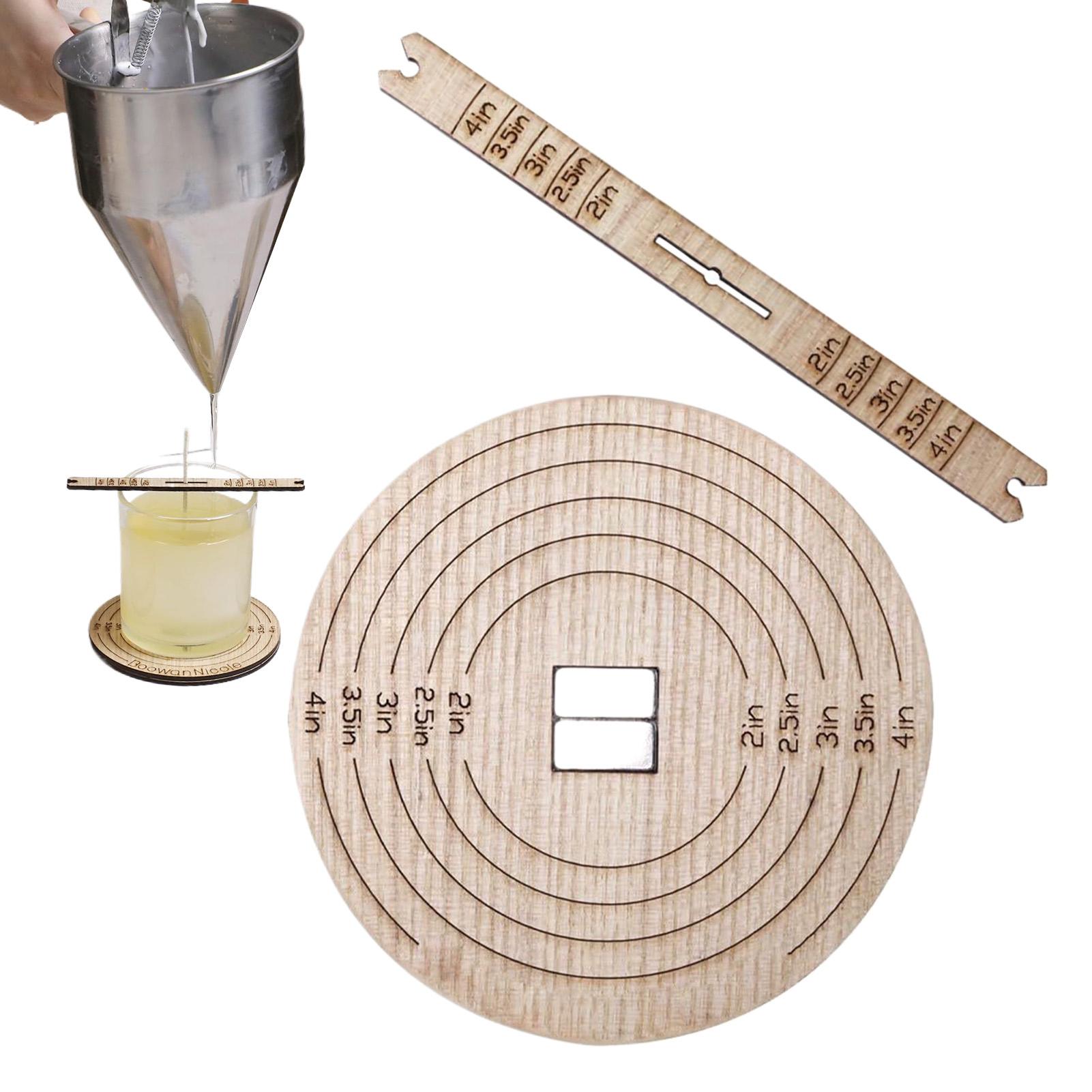 Candle Fragrance Supplies - 2개입 심지 중심 고정 도구, 나무
