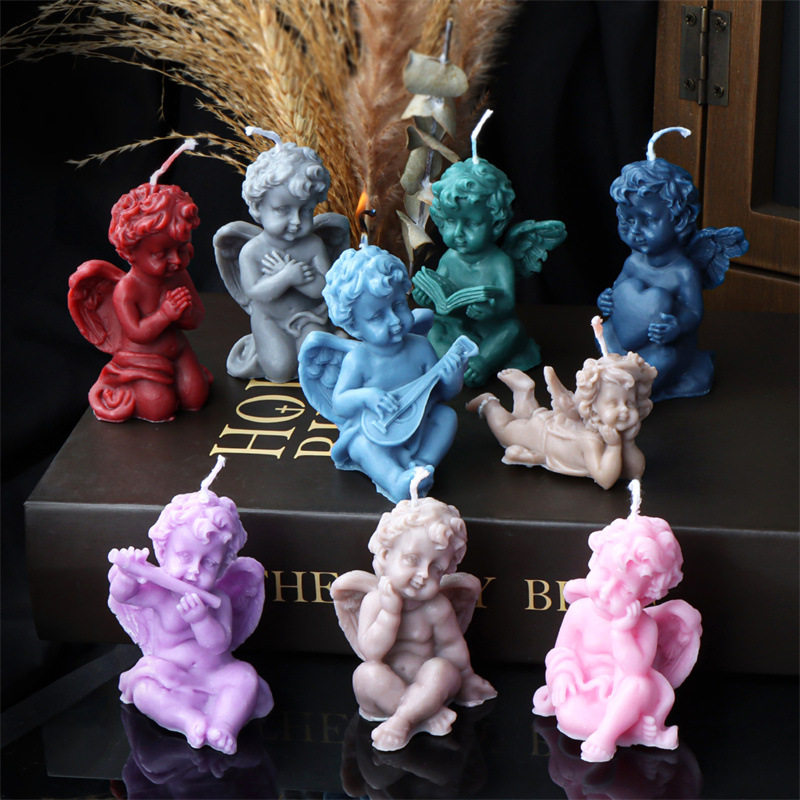 3D 실리콘 캔들 몰드 기도하는 무릎꿇은 천사 하프 포 - Candle Fragrance Supplies 리뷰 및 가격