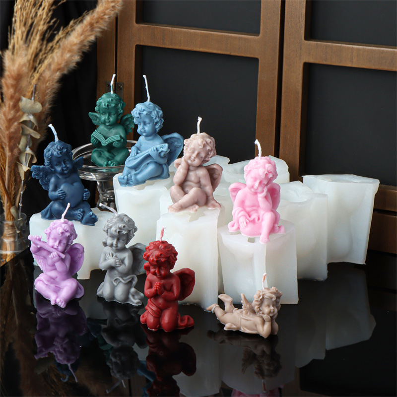 3D 실리콘 캔들 몰드 기도하는 무릎꿇은 천사 하프 포 - Candle Fragrance Supplies 리뷰 및 가격