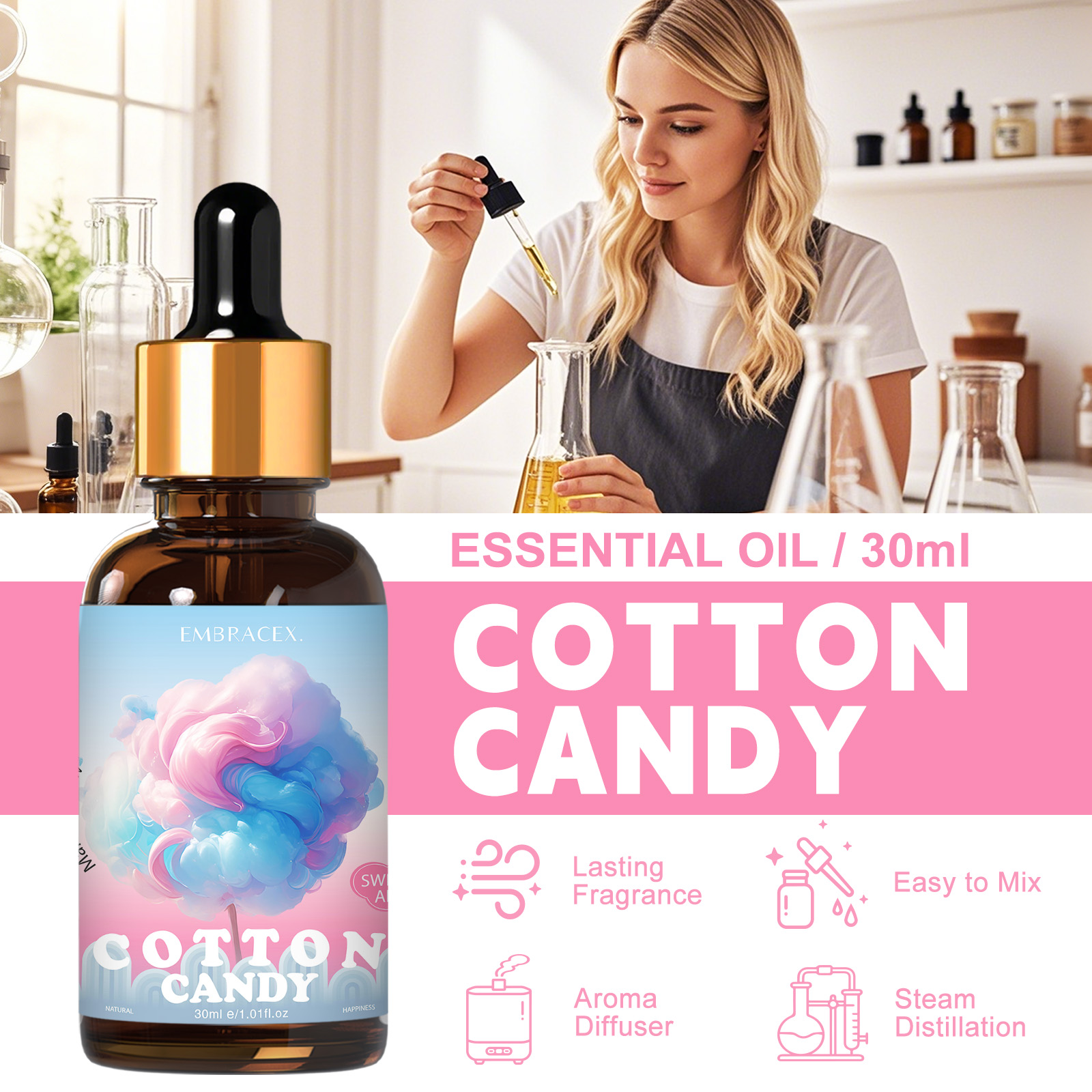 30ml 솜사탕 에센셜 오일 자동차 용품, DIY 프로 - Candle Supplies Essential Oils 리뷰 및 가격
