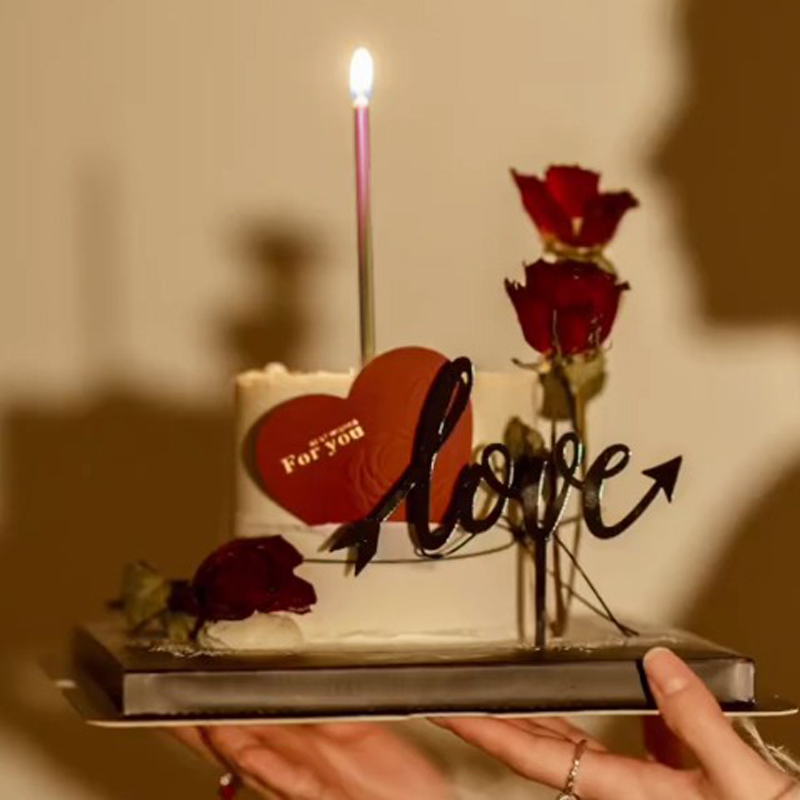 30/50 상자 그라디언트 색상 생일 촛불 케이크 베이 - Candle For Supplies 리뷰 및 가격