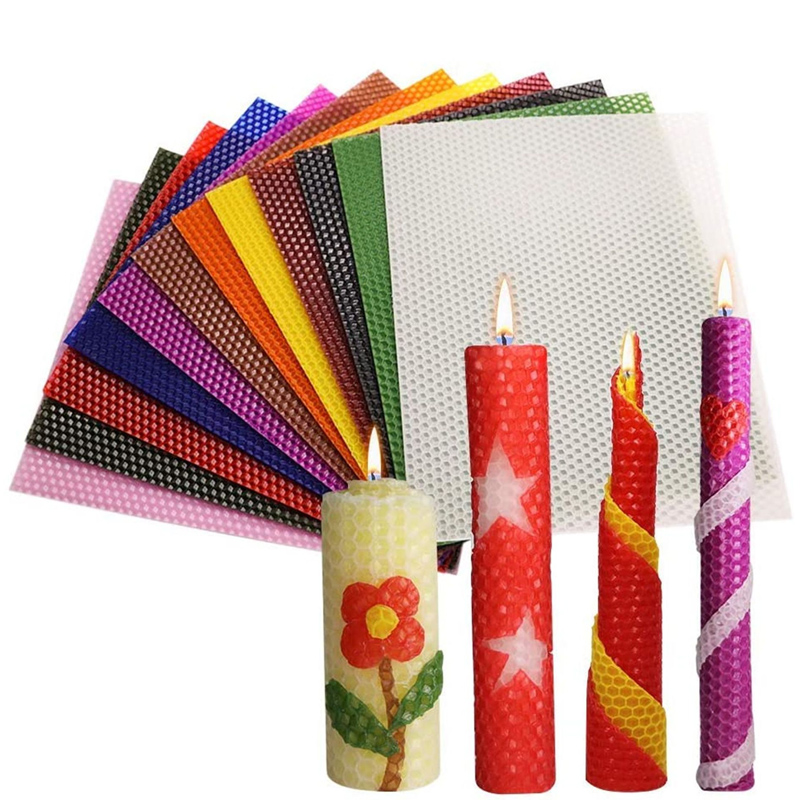 6개입 12색상 컬러 밀랍 시트 캔들 롤 만들기 공예  - Beeswax Sheet Roll 리뷰 및 가격