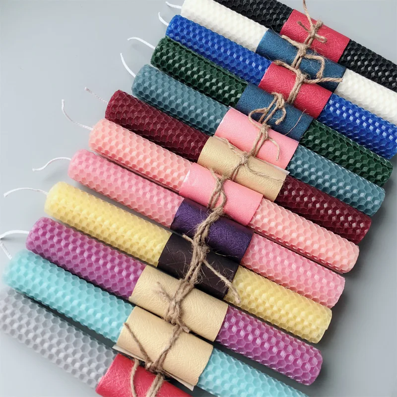 12개/세트 15*20CM 밀랍 시트 캔들 롤 수제 D - Beeswax Sheet Roll 리뷰 및 가격