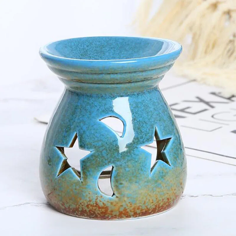 킬른 변형 도자기 속이 빈 별 달 아로마 버너 에센셜  - Candle Supplies Essential Oils 리뷰 및 가격