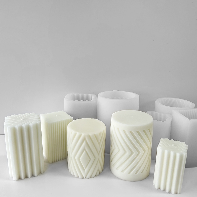 기하학적 원통형 향기 캔들 실리콘 몰드, DIY 석고  - Candle Fragrance Supplies 리뷰 및 가격