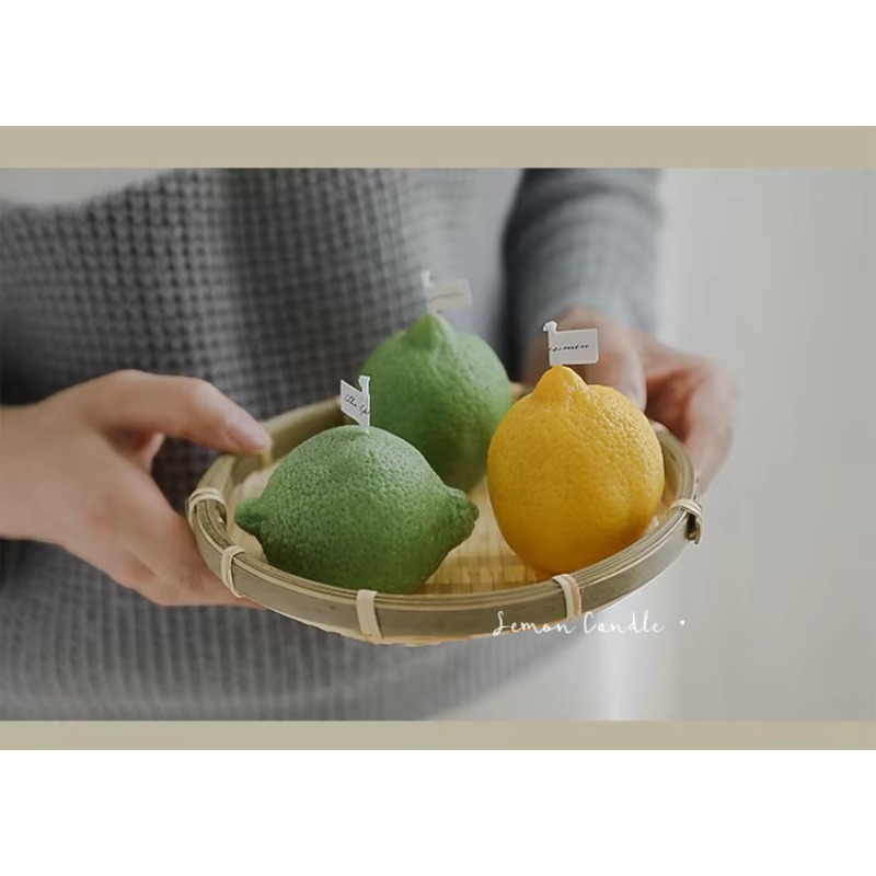 맞춤형 홈 데코 레몬 캔들 사진 촬영 소품 휴일 용품  - Candle For Supplies 리뷰 및 가격
