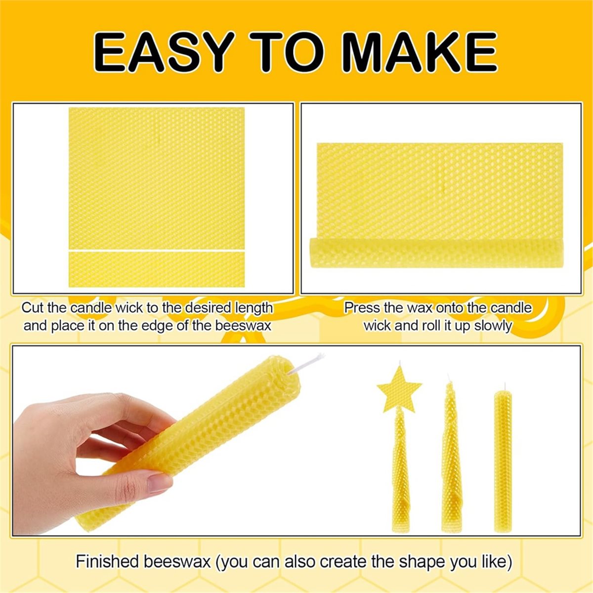 N94R 24개 비즈왁스 캔들 제작 키트, 8 X 8인 - Beeswax Sheet Roll 리뷰 및 가격